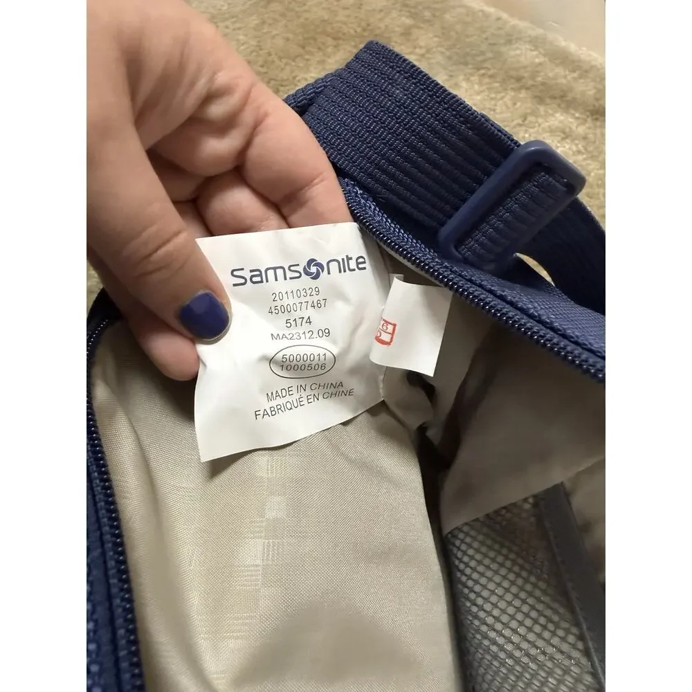 Samsonite Blue Shoulder Travel Bag Weekender Luggage Carry On Overnight Vacation